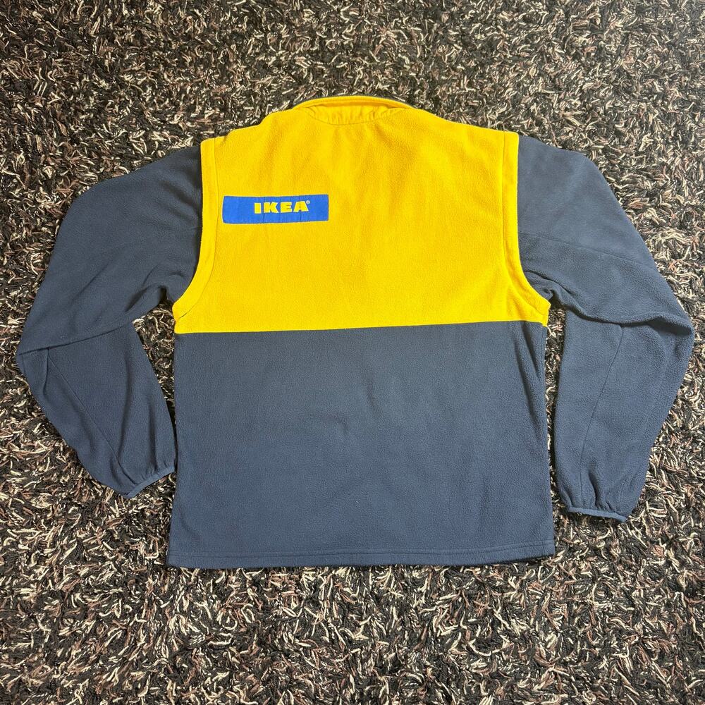 IKEA Sweater Men Sweatshirt Jacket Size L 50 Full Zip Furniture Employee Work - Picture 3 of 5